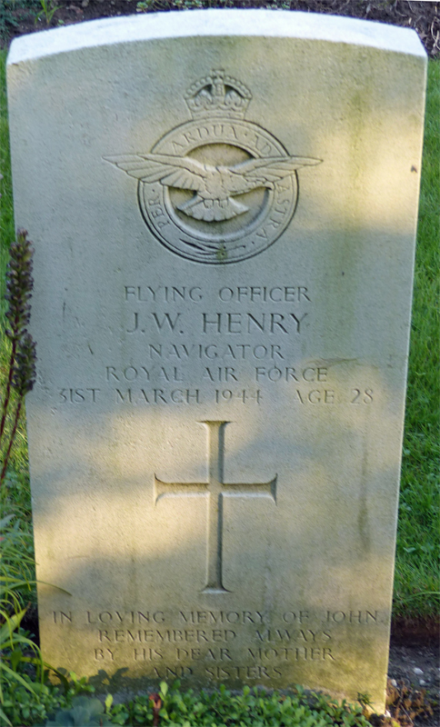 F/O John Waite Henry<br /><br /><br />died on active duty 156 Sqdn. - March 31st, 1944